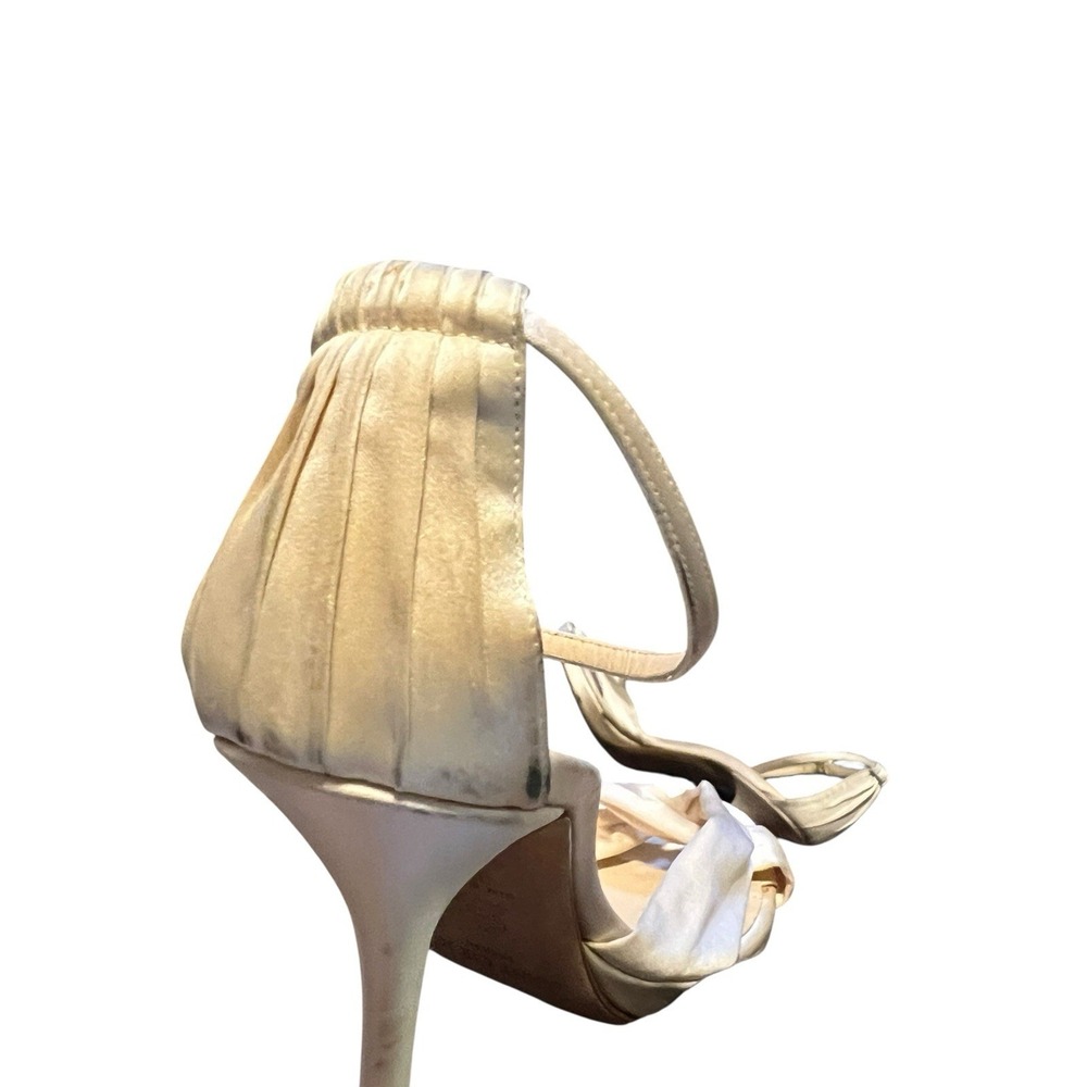 JIMMY CHOO Satin Sandals Wedding Shoes Sandals 39 $1,095 - Picture 10 of 14